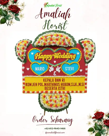 Papan Bunga Pernikahan Naioni